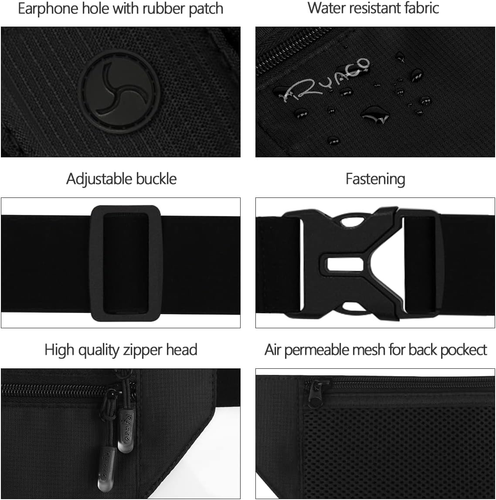 RYACO Money Belt for Men & Women Travel Hidden Wallet Secure RFID Blocking Water - Picture 3 of 11