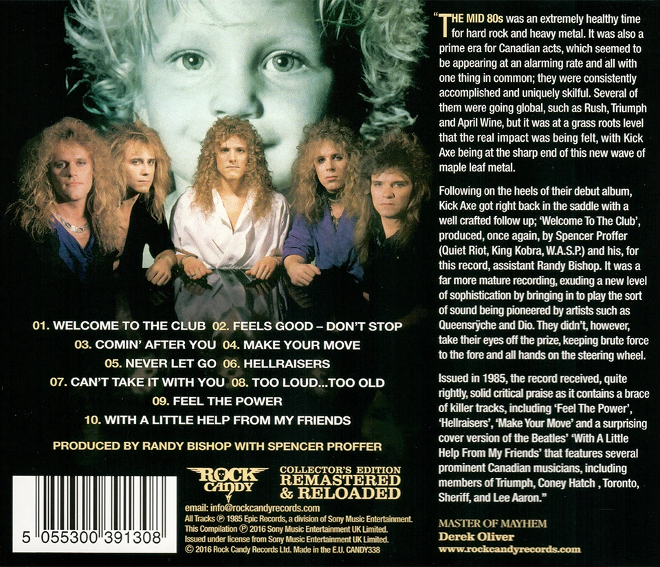 Kick Axe ~ Welcome To The Club (1985) CD 2016 Rock Candy Records UK •• NEW •• - Image 4 of 4