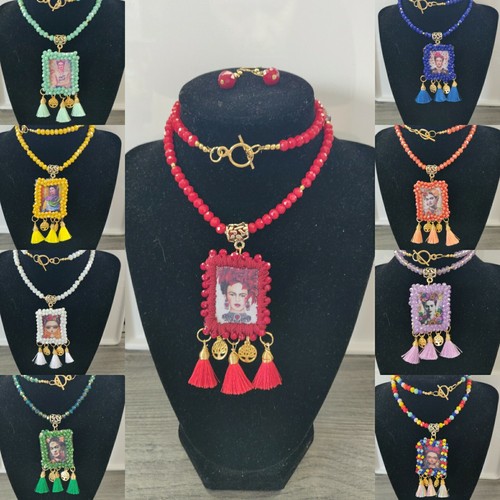 Collar, Frida Kahlo, Mayoreo, Moda mujer, Lote De 12 Joyeria Artesanal  Mexicana. | eBay