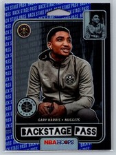 2019-20 Hoops Premium Stock #10 Gary Harris Backstage Pass Blue NUGGETS