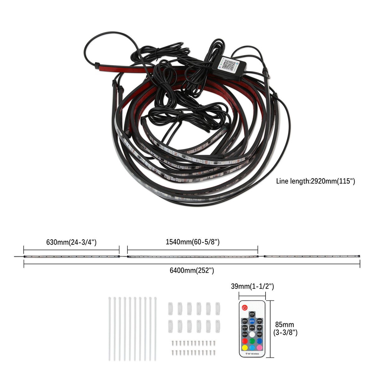 Dynamic RGB Underglow LED Neon Strip Light For Toyota 86 Scion FRS