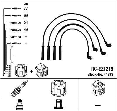 44273 NGK Ignition Cable Kit for MAZDA