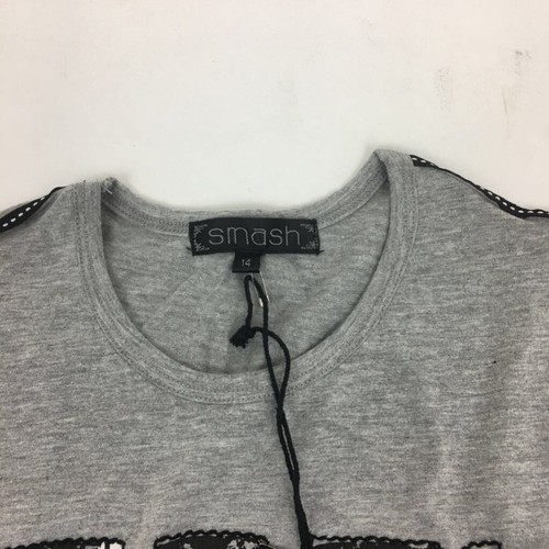 Smash Unisex Kids T-Shirt Gray Heathered United Kingdom Flag 100% Cotton Tee 14 - Picture 9 of 11
