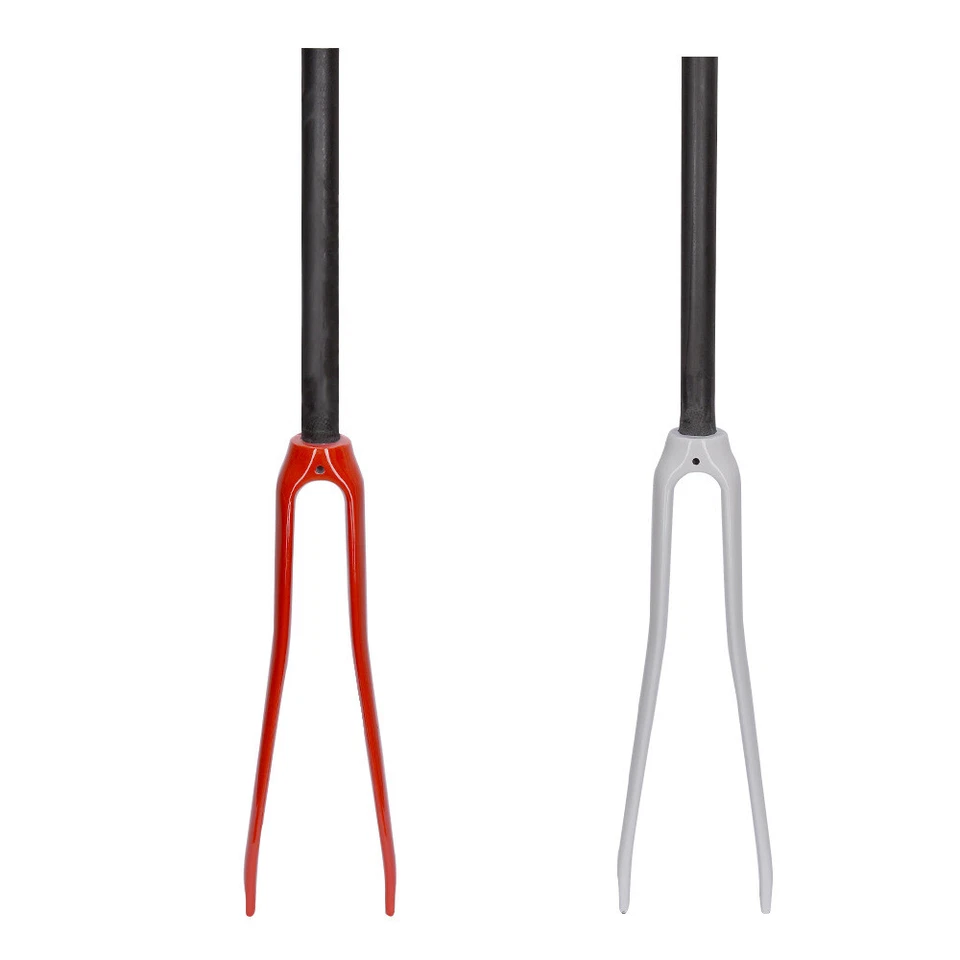 700C Full Carbon Fiber Road Bike Forks Straight Tube Bicycle Rigid Fork 1-1/8 in - Image 3 of 4