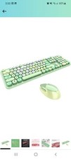 Sweet Series Wireless Keyboard and Mouse Combo Multi Green binN04