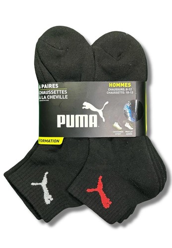 PUMA SOCKS MEN'S - QUARTER CREW - SIZE 10-13 - PACK 6 - Picture 38 of 56