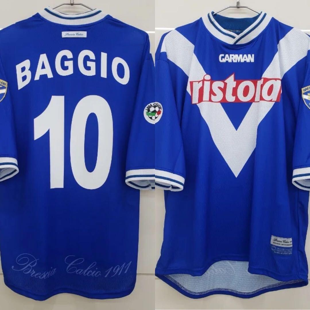BAGGIO #10 BRESCIA CALCIO 00/01 Soccer Football Jersey Lomg BAGGIO #10 BRESCIA CALCIO 00/01 Soccer Football Jersey Lomg