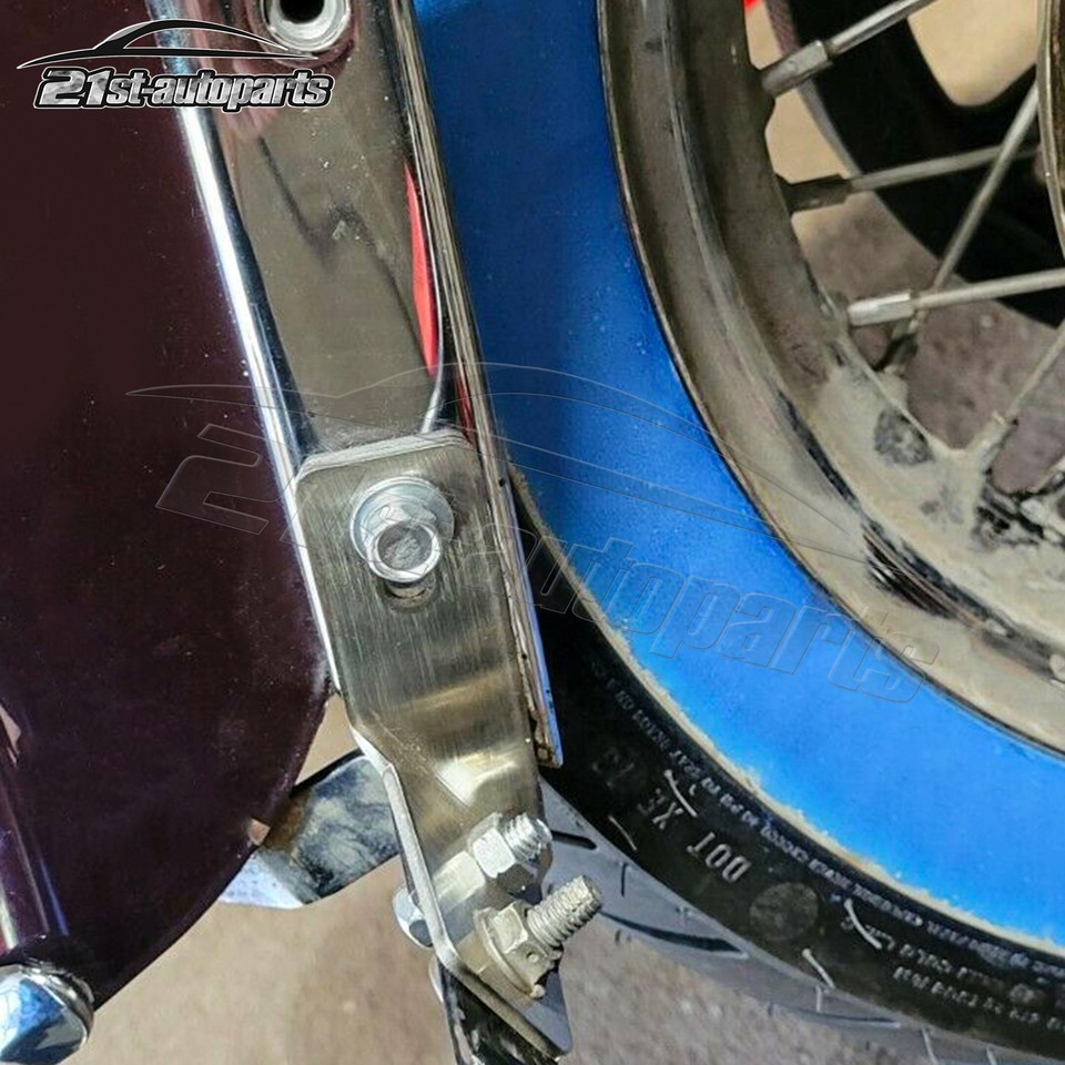 Steel Fender Saddlebag Rail Support Bracket Fix Replace Fit Harley Touring 85-08 - Foto 10