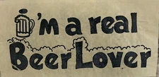 Original Vintage I’m A Real Beer Lover Mini Iron On Transfer