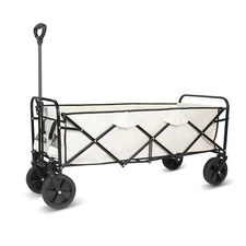 YSSOA Extended Folding Utility Wagon, 330LBS Heavy Loaded Collapsible Garden ...