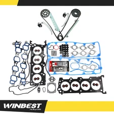 Fit 02-08 Ford Lincoln Mercury 4.6L Head Gasket Set Timing Chain Kit 
