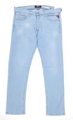 Replay Jeans Herren Hose Grover Straight Fit hellblau light blue W36 L34