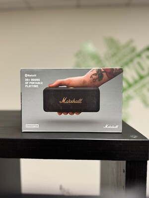 Marshall - Emberton Portable Bluetooth Speaker - Black/Brass