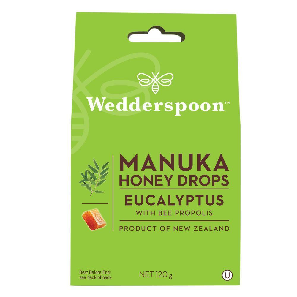 Wedderspoon Natural Manuka Honey Drops Eucalyptus (20 Drops per box)