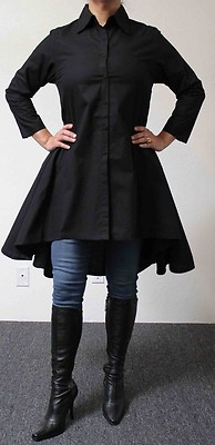 Designer, Boho, Celebrity, Western Hi-Low Plus Cotton Designer Shirt 1X,2X,3X