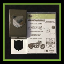 Stampin' Up! ONE WILD RIDE Stamp Set  & Badge Punch ....... BORN TO RIDE!