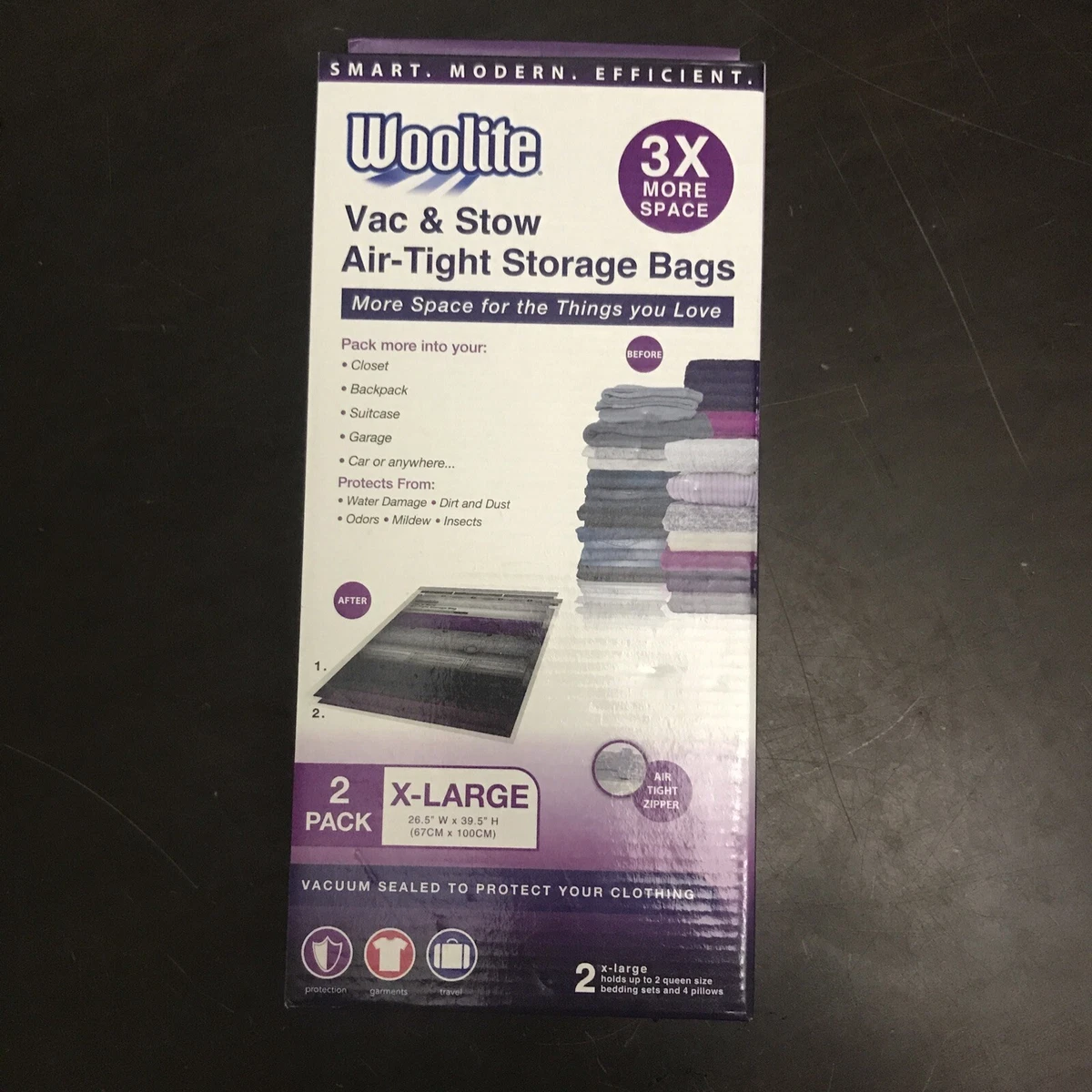 Woolite 2 Piece Air Tight X Large Vacuum Storage Bags eBay