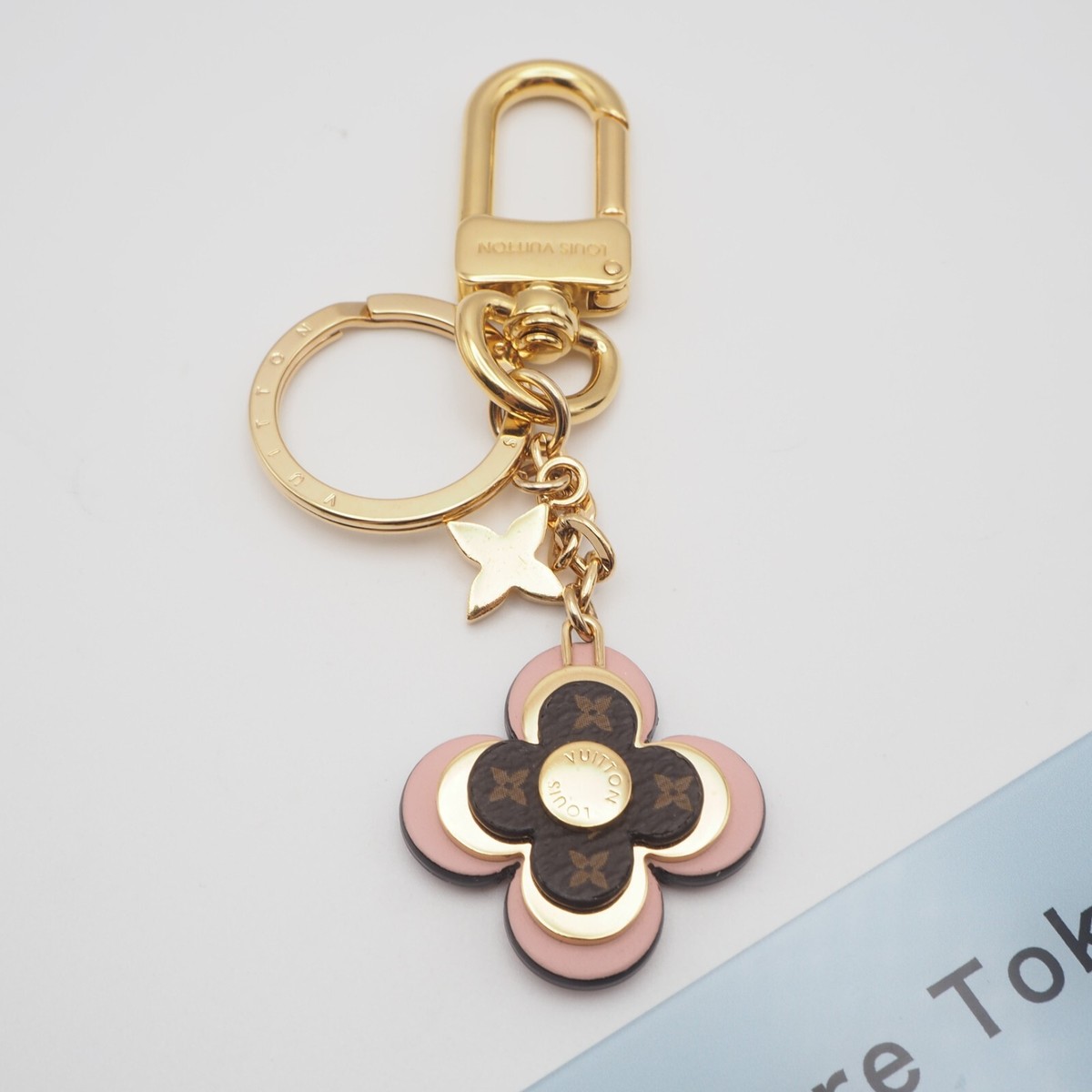 Louis Vuitton フラワーチャーム ゴールド/シルバー Louis Vuitton Auth Monogram Porte Cles Blooming Flower Bag