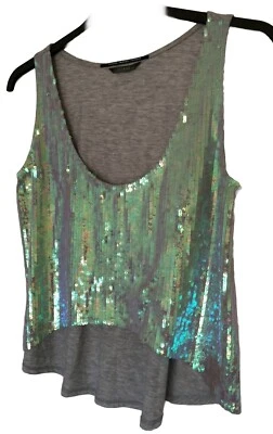 T Shirt Top Trägerhemd Damen L Grau Von Guess - Bild 1 von 4