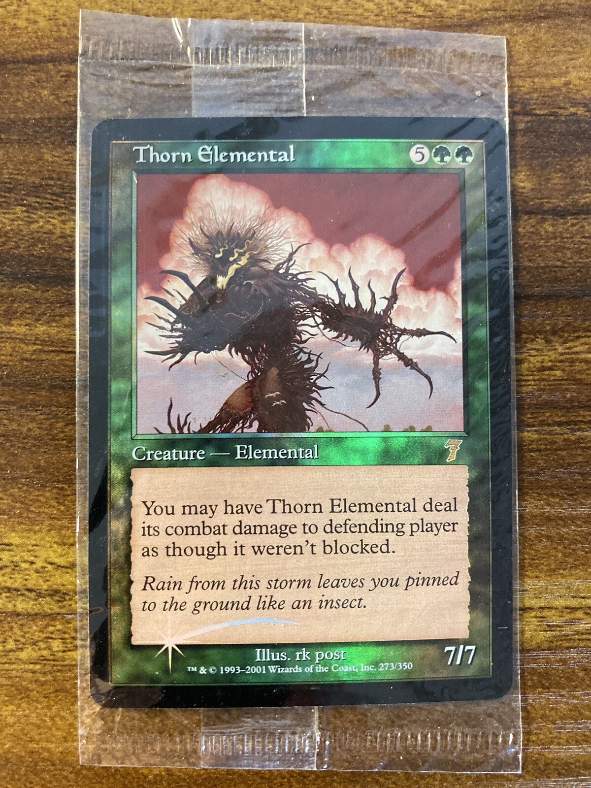 MTG✨Sealed THORN ELEMENTAL FOIL✨7th Edition MINT RARE Creature 2001 rk Post Art