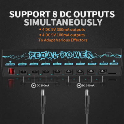 *Guitar Effect Pedal Board Power Supply 9V Isolated DC Outputs TYPE-C Interface