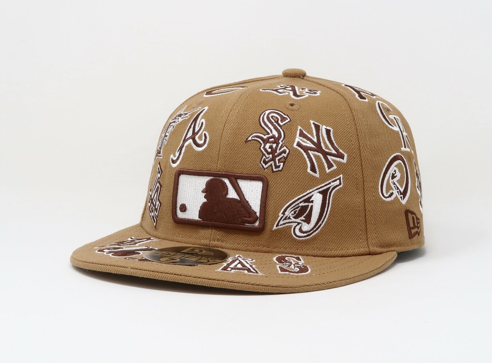 New Era 59Fifty MLB Team Hat All Over Wheat Brown Fitted Men039s Umpire  Cap Size 7  eBay