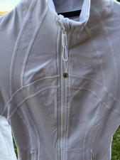 Lululemon Define Jacket White Full Zip Thumbhole Yoga Running Women s Size 4