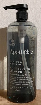 1000ml APOTHEKIE Cashmere & White Musk Nourishing Shower Gel with Essential Oils