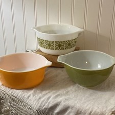 Oyrex Mixing Bowls-3 Bowls- Avocado Green- Or...