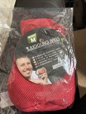 Mister M | 3 juggling balls in red jute bag | Easy to catch | Waterproof...