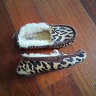 Ugg Australia Sheep Fur Lined Slip On Leopard Print Loafer Shoes Youth Size 3 — photo 2