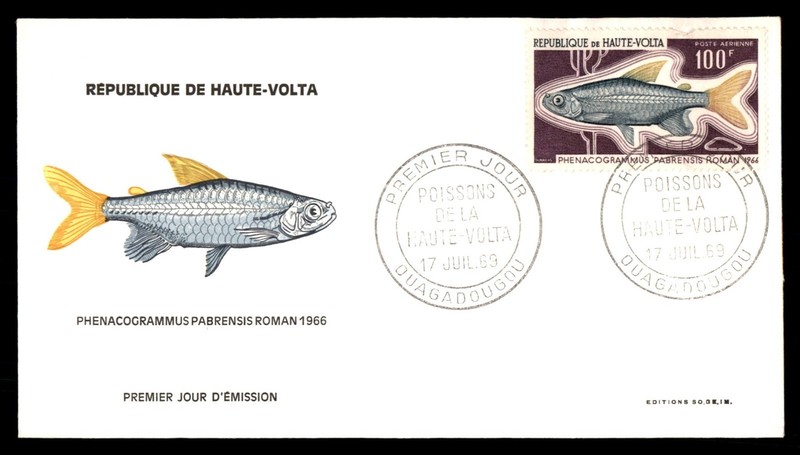 Mayfairstamps Upper Volta FDC 1969 fish First Day Cover aaz_67311