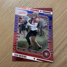 Isaac Guerendo Rookie 2024 Absolute Football Holiday Red, Blue #189 (RC)
