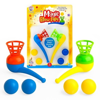 Ratna's Magic Blow Pipe Set of 2 Floating Ball Creative Magic Blowing Ball Toy