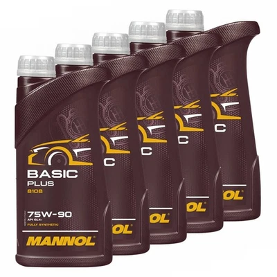 5x 1 Liter 75W90 Basic Plus MANNOL 75W-90 API GL 4+ Öl Schaltgetriebe Getriebeöl