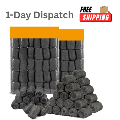 MAQIHAN 60Pcs Steel Wool Pads 0000 Extra Fine Polishing Mice Control