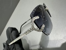 C Decor Rimles Diamond Jewelry Sunglasses IcedOut VVS Moissanite Stone 925Silver