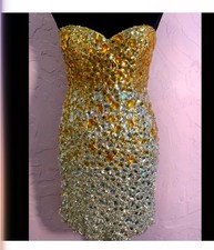 Jovani Embellished Corset-style Dress with Swarovski crystals   Size 8