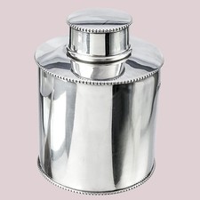 Scatola da tè in argento zuccheriera argento 925 Londra 1917