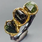 Rough Unique ring Natural Tourmaline Ring 925 Sterling Silver Size 8 /R438523
