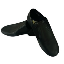 Stelle Kids Unisex PU Leather Slip-On Black Jazz Dance Shoes Big Kid 4.5 Comfort