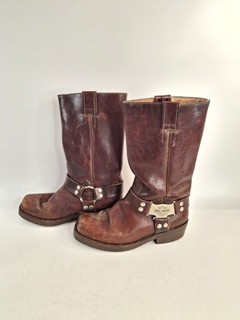 Harley Davidson Leather Engineer Motorcycle Boots Brown EU size 42 UK size 8