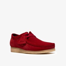 Clarks Originals Mens Wallabee Deep Red Suede...