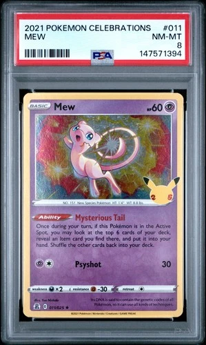 2021 Pokemon CELEBRATIONS #011 MEW - PSA NM-MT 8