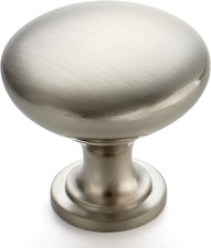 Brushed Nickel round Zinc Cabinet Knobs,1-1/6 Inch,30 Pack  Solid Zinc Alloy, S