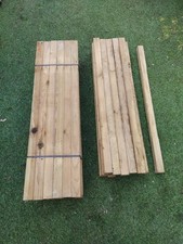 CHAMFERED WOODEN  DECKING SPINDLES 41mm x 41mm x 895mm  x50 of. Pack of 50