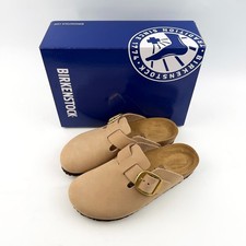 Birkenstock Boston Big Buckle Sandcastle Nubuck Leather Clogs Women's EU37-41
