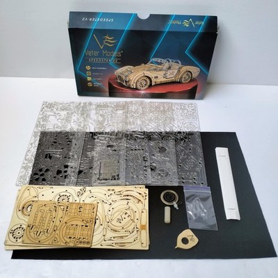Veter Models Speedster V2 DIY Car Kit Wooden Puzzle INCOMPLETE PARTS ONLY READ