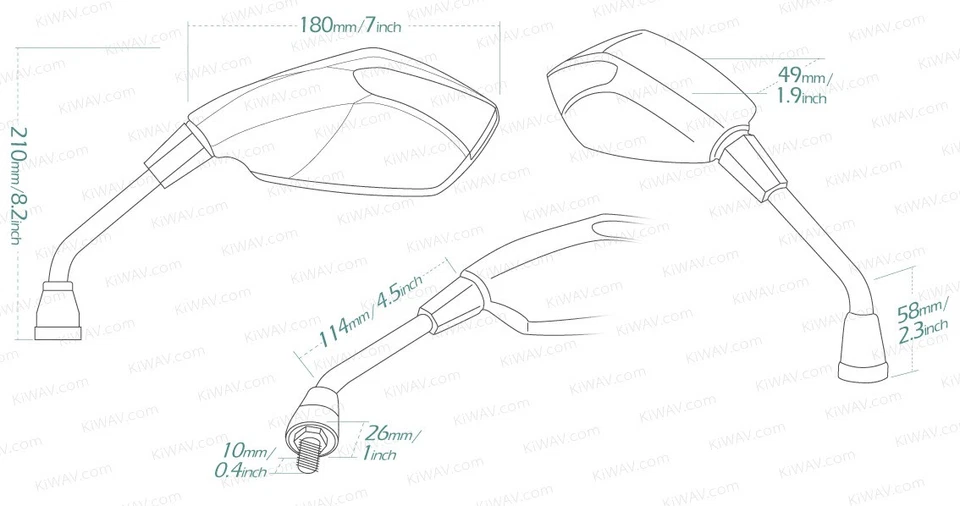 Espejos retrovisores cromados chorro de arena intermitentes LED MARCA PARA SUZUKI V-Strom 650 1000 Foto 2 de 4