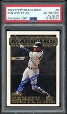 1994 Topps Black Gold #8 Ken Griffey Jr. Auto Mariners PSA AUTH Auto 10 POP 1
